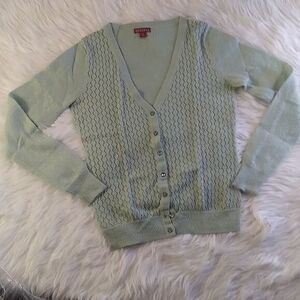 Merona Womas cardigan tuorqoise sweater